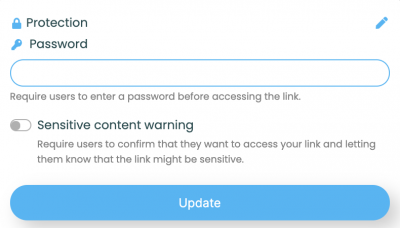LinkBossPro sensitive content warning configure settings image